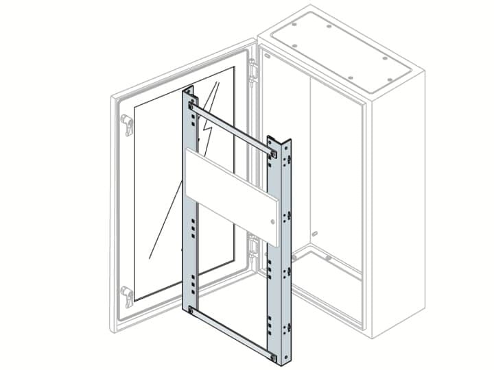 ABB - Bastidor distribución 100 módulos 800x600mm gris