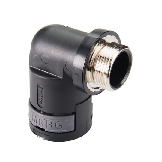 THOMAS & BETTS  - Racor 90° PMAFIX metálico PG09 DN10 IP68 negro