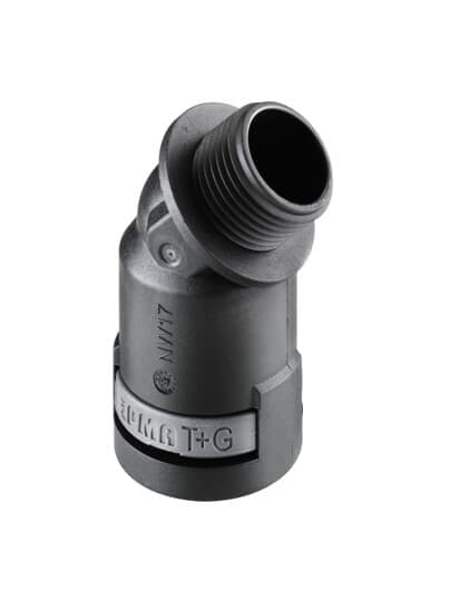 THOMAS & BETTS  - Racor 45° PMAFIX PG36 DN36 IP66 negro