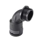THOMAS & BETTS  - Racor 90° PMAFIX curvado PG29 DN29 IP66 negro