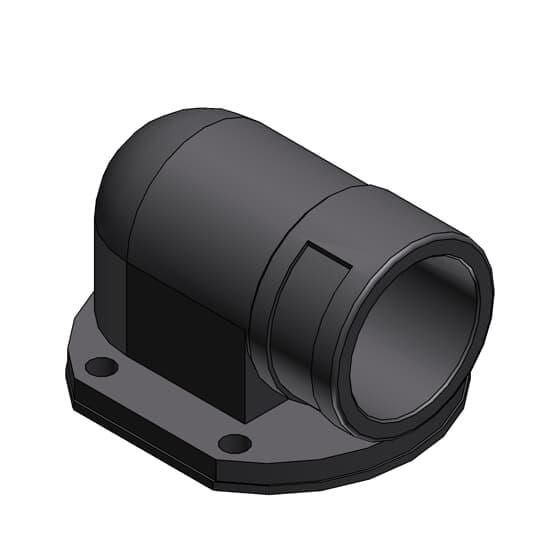 THOMAS & BETTS  - Racor 90° con brida PG21 DN23 gris