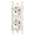 NIESSEN - Base de enchufe Schuko doble blanca