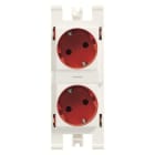 NIESSEN - Base de enchufe Schuko doble rojo