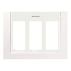 NIESSEN - Placa para caja/zócalo con 3 columnas blanco