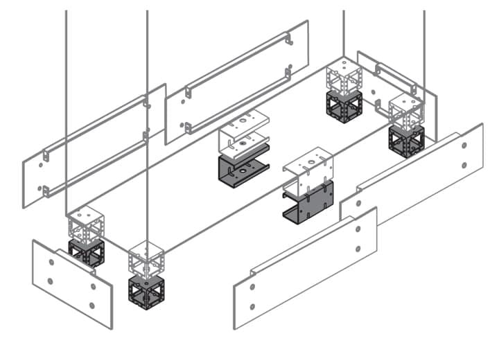 ABB - Juego ángulos 100mm para armario AM2 (4u)