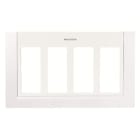NIESSEN - Placa para caja/zócalo con 4 columnas blanco