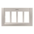 NIESSEN - Placa para caja/zócalo con 4 columnas plata