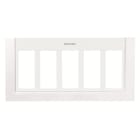 NIESSEN - Placa para caja/zócalo con 5 columnas blanco