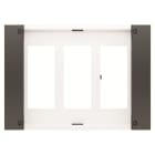 NIESSEN - Placa para caja de suelo 3 columnas blanco
