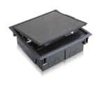 NIESSEN - Caja de suelo técnico 3 columnas con embellecedor acero inoxidable