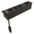NIESSEN - Puesto 3 bases, 1 cargador USB y 1 multimedia antracita