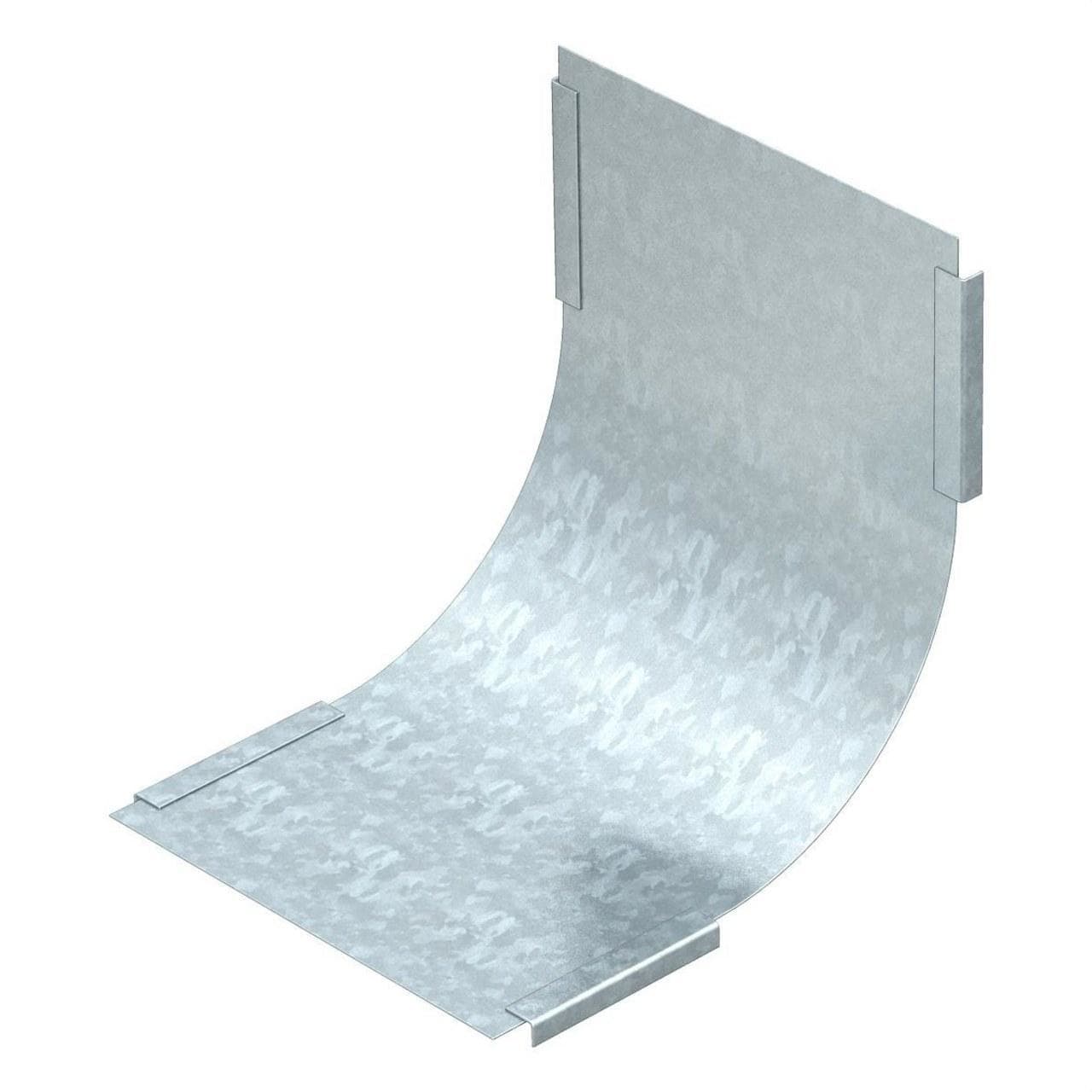 OBO BETTERMANN - Tapa para curva vertical de 90° ascendente B100mm galvanizado por inmersión en caliente DIN en ISO 1461 acero St