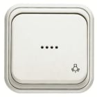NIESSEN - Pulsador campana con orientación nocturna Over blanco