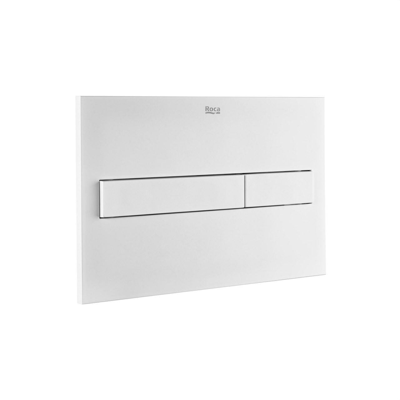 ROCA - Placa de accionamiento PL7 Dual blanco mate