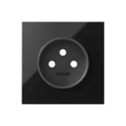SIMON - Tapa SIMON 100 para base de enchufe Francesa negro brillante