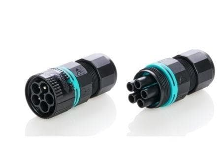 HELLERMANNTYTON - Conector lineal fijo CTH387 IP68 4P negro