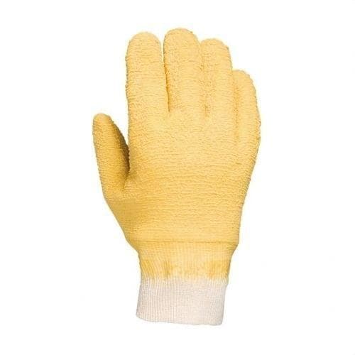 JUBA - Guante anti corte algodón+látex elástico amarillo
