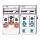 IDE - Cuadro de obra 26 módulos IP67 M4 5 bases enclavamiento 2 bases tipo schuko seta 504x650x265