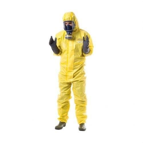 JUBA - Buzo desechable de polipropileno/polietileno talla XX protección biológica antiestático partículas radioactivas riesgo químico 3, 4, 5 y 6