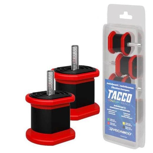 VECAMCO - Kit 4 antivibrantes rojo para unidad exterior hasta 350Kg