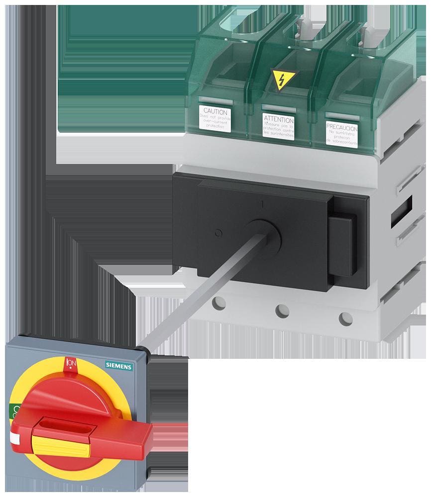 SIEMENS - Interruptor seccionador SENTRON 3LD5 UL parada de emergencia 3P UL 489 UL 60947-4-1 IEC 60947-3 UL 125A SCCR 65kA 480V AC