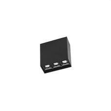 LEDS-C4 - Plafón BENTO superficie 3 LEDS 6,1W 3000K CRI90 negro IP23 467lm