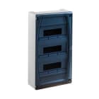 IDE - Caja distribución IP40 superficie 3x12 (36) módulos puerta transparente