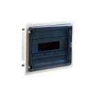 IDE - Caja distribución IP40 empotrar pared hueca 1x12 módulos puerta transparente