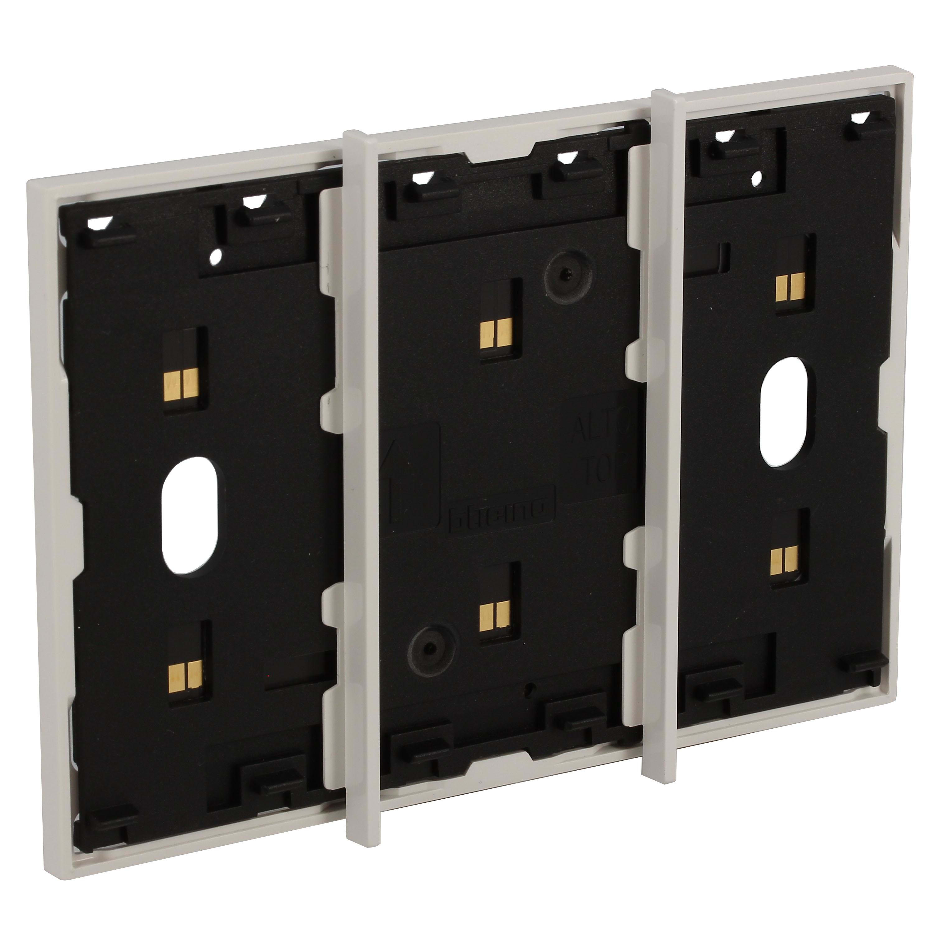 LEGRAND - Living Now MYHOME COMANDOS DIGITALES Marco electrificado 3 módulos, blanco