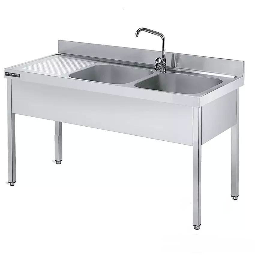 NOFER - FREG. IND. INOX, 2 CUBETAS, 1000 X 600