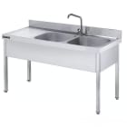 NOFER - FREG. IND. INOX, 2 CUBETAS, 1000 X 600