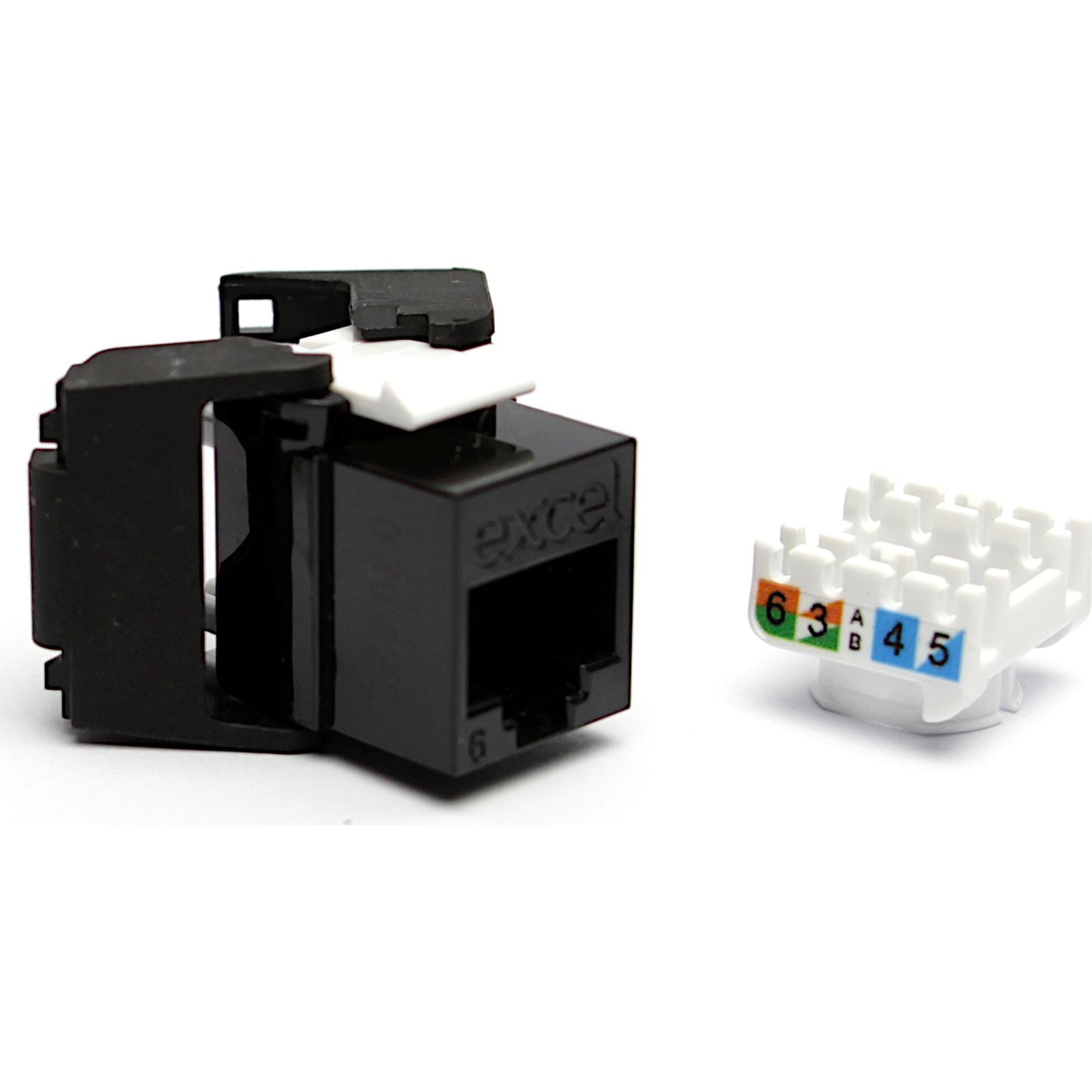 EXCEL - TOMA KEYSTONE CAT.6 UTP TOOL-LESS NEGRO (PACK 24UD)