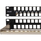 EXCEL - PANEL VACÍO 48 PUERTOS KEYSTONE EN 1U NEGRO
