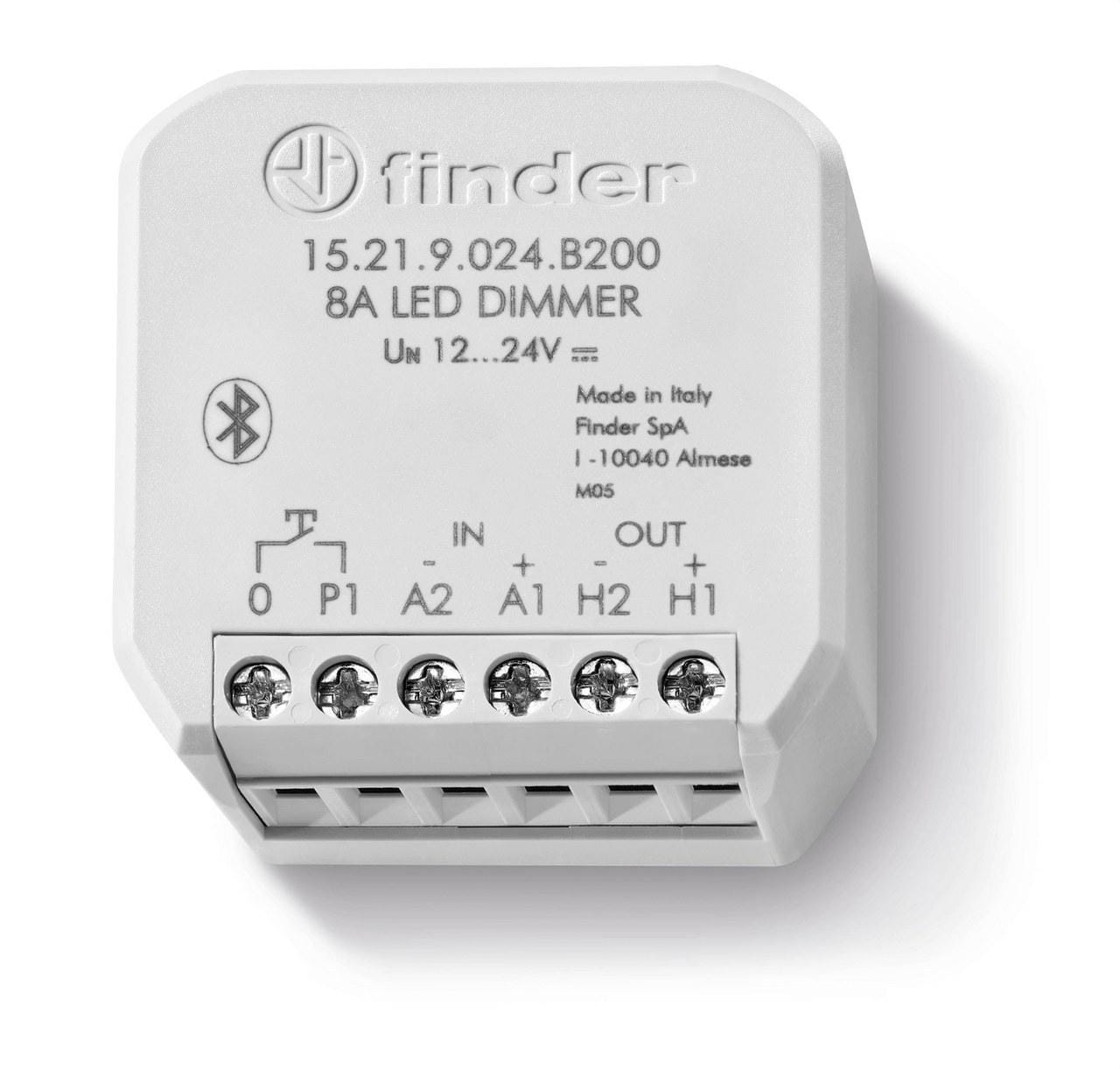 FINDER - Dimmer YESLY Bluetooth SERIE 15, PWM, 1 salida 8A, 12/24V DC