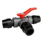 ALIAXIS - Válvula esfera 3 vías PVC 63 enlace tubo polietileno