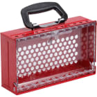 BRADY - SLIMVIEW LOCK BOX, 12 PADLOCK, RED