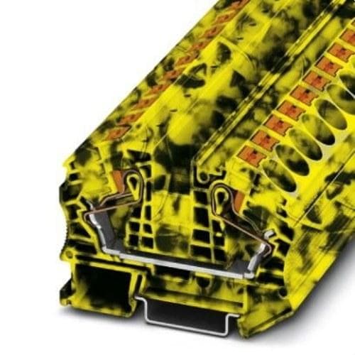 PHOENIX CONTACT - Borne de paso PT 16 N-FE conexión push-in 1000V 76A negro/amarillo