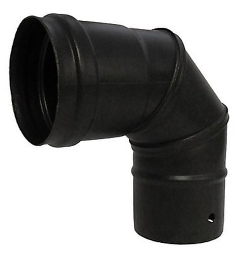 DINAK - Codo 90º DEKO PELLETS diámetro 120 negro