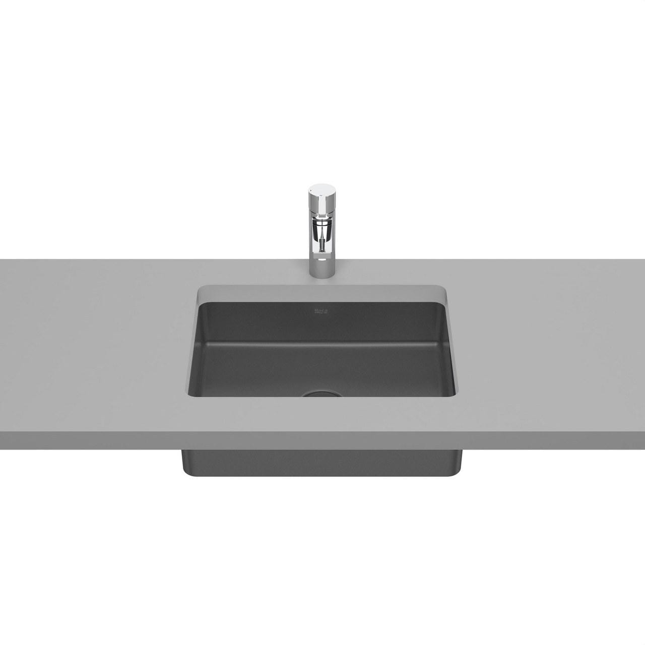 ROCA - Lavabo bajo encimera FINECERAMIC 455x350 ónix