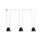 LEDS-C4 - Luminaria colgante 00-7401 ATTIC 3xE27 23 negro mate