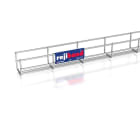 PEMSA - Bandeja de rejilla Rejiband® altura 60 mm y ancho 60 mm con doble varilla en base y borde de seguridad, en acero inoxidable AISI 304.