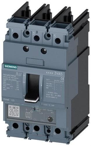 SIEMENS - AUT.3VA5 UL To.125 CL.PODER CT.S 25kA 480V 3 P,PROT.DISTRIBUCIONES TM230,FTAM