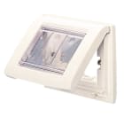 GEWISS - Placa autoportante estanca 4 módulos en blanco nube para instalar en caja rectangular de empotrar IP55