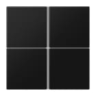 JUNG - KIT TECLAS 4F LS NEGRO MATE