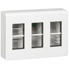 LEGRAND - Caja de puesto de trabajo en superficie Mosaic para 3x4 módulos - Material plástico - Blanco