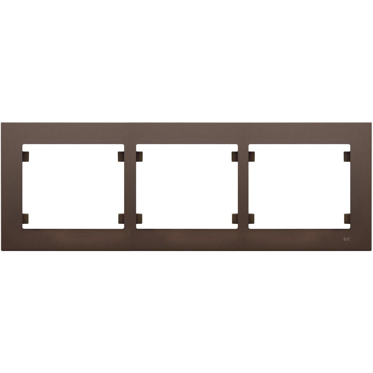 BJC - Marco 3 elementos horizontal serie Iris Plus chocolate