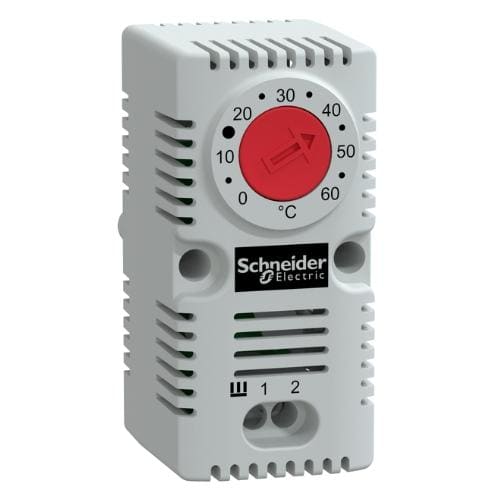 Schneider Electric - ClimaSys CC - termostato simple 250V - rango de temperatura: 0…60°C - NC - °C