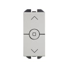 SIMON - Interruptor de persianas SIMON 270 con 3 posiciones y módulo estrecho aluminio