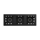 SIMON - Caja de superficie compacta SIMON 270-EMPOTRAR con 3 elementos negro mate
