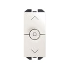 SIMON - Interruptor de persianas SIMON 270 con 3 posiciones y módulo estrecho blanco